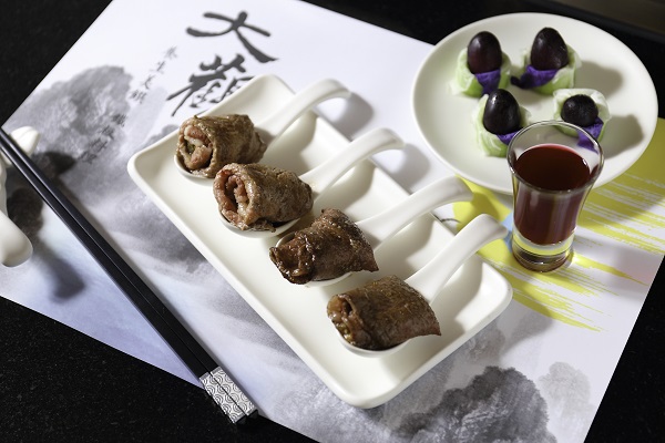 和牛沙朗牛肉捲 三卷佐季節一口香 陳和樂 大觀養生美饌